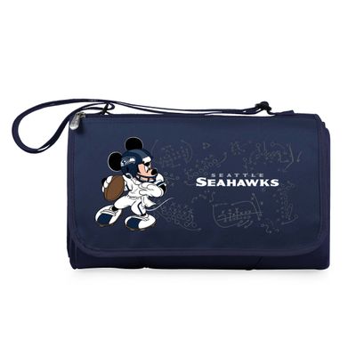 College Navy Seattle Seahawks NFL Disney Outdoor Picnic Blanket Tote