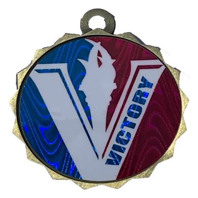 10 Pack Large 2.25 Inch Victory Medals Trophy Team Award with Neck Ribbons MLM