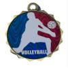 10 Pack Large 2.25 Inch Volleyball Medals Trophy Team Award with Neck Ribbons MLM view 1