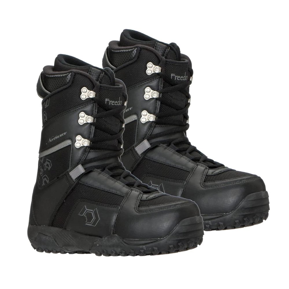 Northwave Freedom Snowboard Boots Black Silver Men's Size 8 (Z22) (Freedom Black Silver, Men's 8 (Z22))