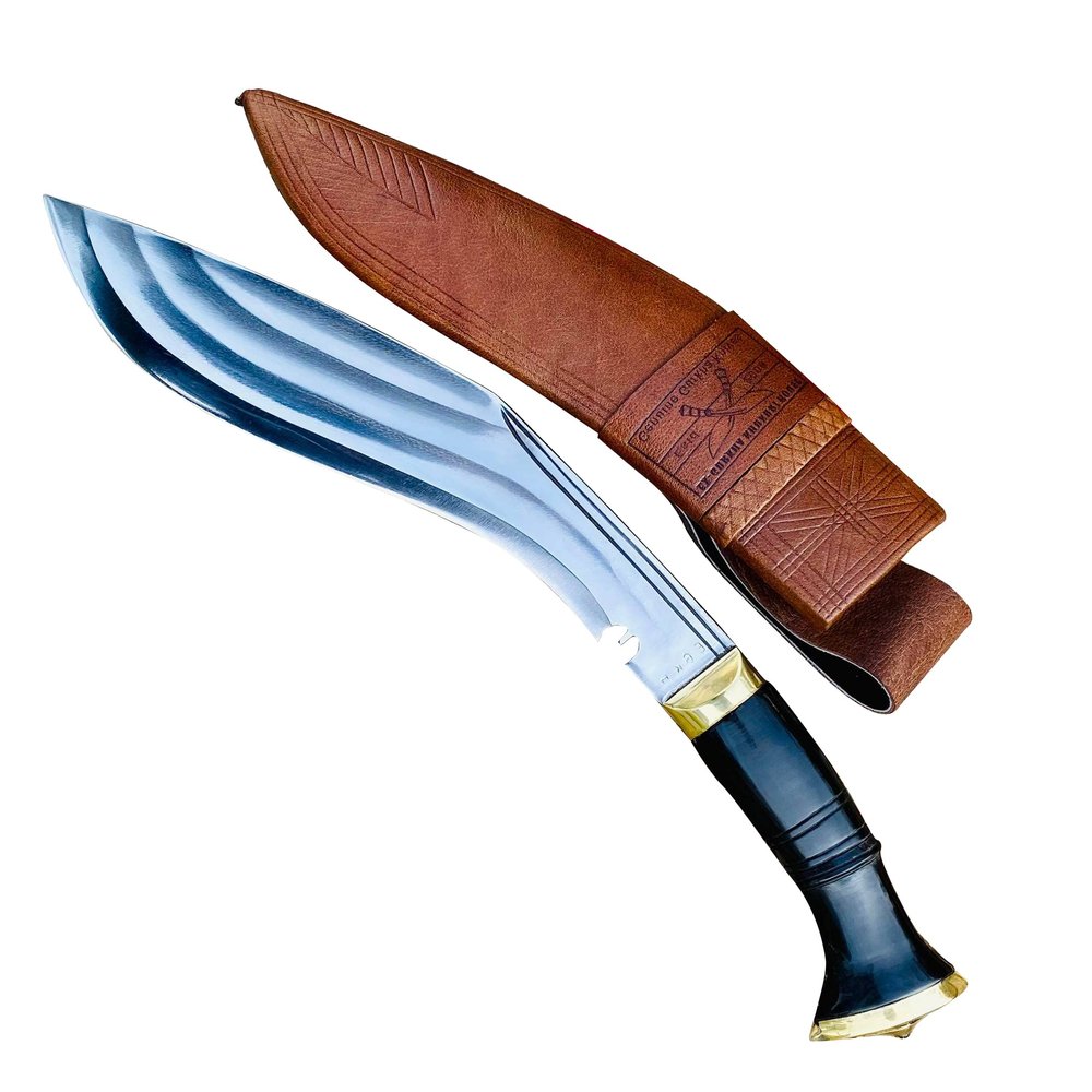 EGKH - 12 Inch Blade 3 Fullers Kukri - Authentic Kukri Knife - Military Knife - Working Kukri - Hunting and Bushcraft - Day to day Use Kukri