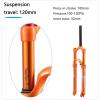 LvTu Mountain Bike Front Fork Air Suspension 27.5", Manual Lockout, 1-1/8'' Straight, Unisex's, Orange view 3