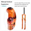 LvTu Mountain Bike Front Fork Air Suspension 27.5", Manual Lockout, 1-1/8'' Straight, Unisex's, Orange view 4