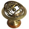 Victorian Brass Zodiac Armillary Desktop Decor Globe + Kalvin & Hughes Antique Brass Calendar Compass Christmas Decor Gifts view 2