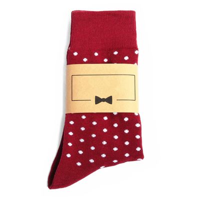 PAIXUN Mens Personalized Wedding Gifts Groom Suit Groomsmen Bestman Socks Party Casual Crew Polka Dot Socks Labels