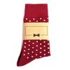 PAIXUN Mens Personalized Wedding Gifts Groom Suit Groomsmen Bestman Socks Party Casual Crew Polka Dot Socks Labels view 1