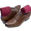 PAIXUN Mens Personalized Wedding Gifts Groom Suit Groomsmen Bestman Socks Party Casual Crew Polka Dot Socks Labels view 3