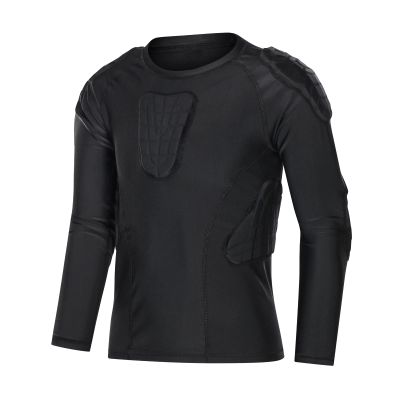 Topeter Rugby Gear for Kids Baseball Chest Protector Girls Padded Protective Shirts Back Guards Elbow Protection T-Shirt for Lacrosse YM