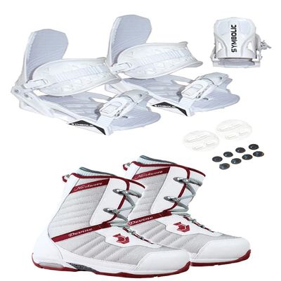 Symbolic Northwave Devine Women's Snowboard Boots White Bindings Package 5.5 6 6.5 7 (White Bindings to Fit Boot, Boot Fits Ladys 5.5-6 (z25))