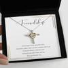 Friendship, Best Friend, Cross Dancing Necklace, Quote, Jewelry - Cross Dancing Necklace view 1