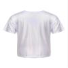 easyforever Kids Girls Boys Shiny Metallic Short Sleeve Shirt T-Shirt Sparkly Jazz Hip Hop Dance Top Performance Blouse Silver 6-7 Years view 4