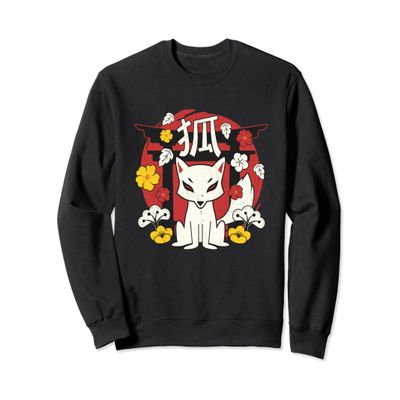 Japanese Shrine kitsune fox Youkai mythology Sweatshirt