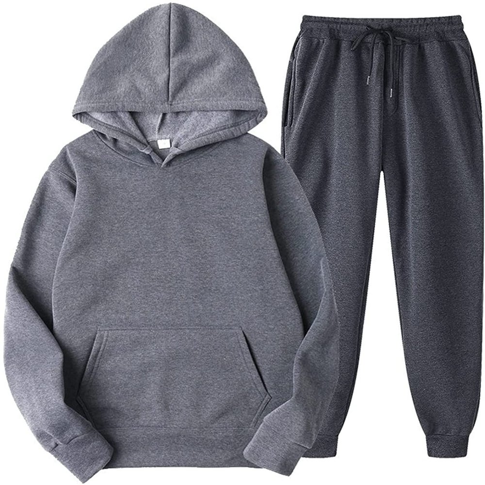 tuduoms Tracksuit for Couples 2PCS Outfit Casual Sweat Suits Sports Jogging Sets Gym Clothes Fashion Hoodie for Unisex