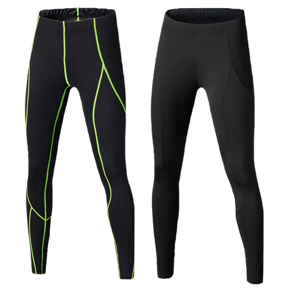 LANBAOSI 2 Pack Boys Compression Leggings Long Johns Cold Weather Long Sleeve Shirt Kids Long Underwear
