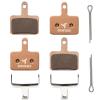 2 Paris Copper Based Bicycle Brake Pads with 1 Pair Disc Brake Gap Regulator view 2