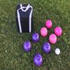 BuyBocceBalls Listing - Unique Bocce Sets - 107mm with Purple and Pink Balls, Black Bag view 1