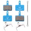 2 Pairs Multi-Metallic Bicycle Brake Pads with 1 Pair Disc Brake Gap Regulator view 2