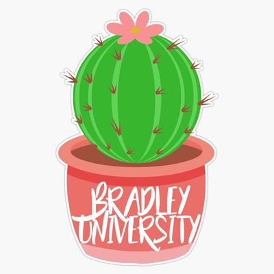 Bradley University Cactus Vinyl Waterproof Sticker Decal Car Laptop Wall Window Bumper Sticker 5"