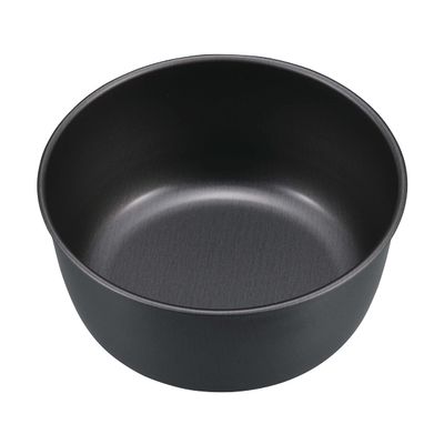 Captain Stag UH-58 Tableware Plate, Tableware, Donburi, Fluorine Resin Treatment, Outer Diameter 5.0 x Height 2.0 inches (128 x 50 mm), Made in Japan, Metallic Black Coat