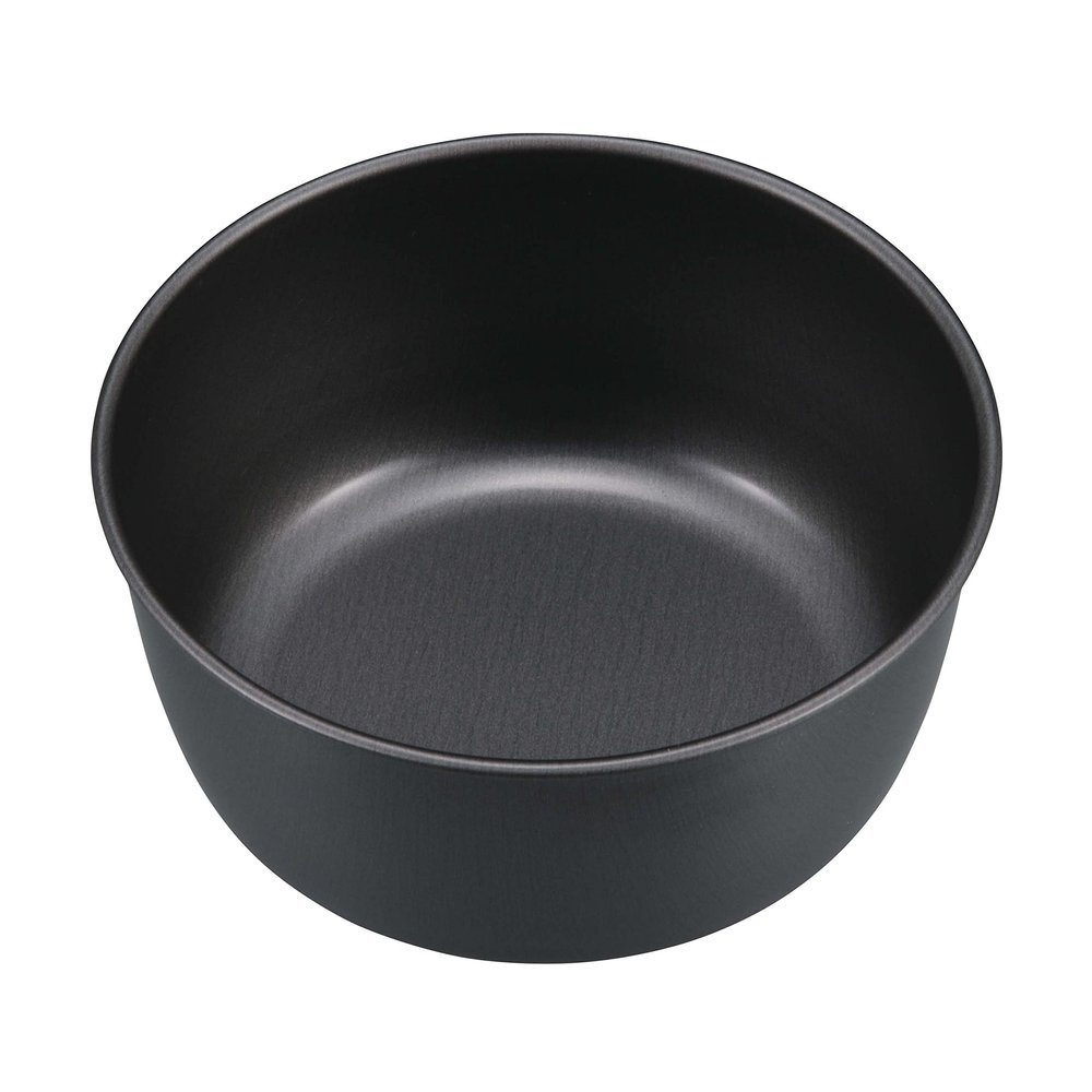 Captain Stag UH-58 Tableware Plate, Tableware, Donburi, Fluorine Resin Treatment, Outer Diameter 5.0 x Height 2.0 inches (128 x 50 mm), Made in Japan, Metallic Black Coat