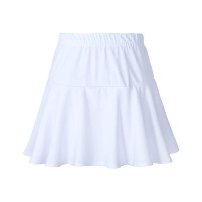 easyforever Kids Girls Workout Tennis Running Skort Skirts Pleated Athletic Gymnastics Dance A-line Dress White 12-14