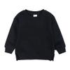 Kids Boys Girls Brushed Fleece Sweatshirt Toddler Solid Color Round Neck Long Sleeve Pullover Baby Thick Warm Tops view 1