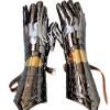 Nautical Replica Hub Armor Gauntlets Steel Gloves With Brass Accents Armor Silver Costume view 1