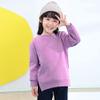Kids Boys Girls Brushed Fleece Sweatshirt Toddler Solid Color Round Neck Long Sleeve Pullover Baby Thick Warm Tops view 2
