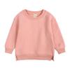 Kids Boys Girls Brushed Fleece Sweatshirt Toddler Solid Color Round Neck Long Sleeve Pullover Baby Thick Warm Tops view 1