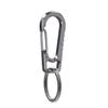 AIIKEE Titanium Heavy Duty Keychain Carabiner, EDC Key Clip Anti-Lost Quick Released Backpack Hook, Car Keychain Clip, Belt Loop Clip, Outdoor Camping KeyringSilver view 1