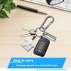 AIIKEE Titanium Heavy Duty Keychain Carabiner, EDC Key Clip Anti-Lost Quick Released Backpack Hook, Car Keychain Clip, Belt Loop Clip, Outdoor Camping KeyringSilver view 2