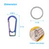 AIIKEE Titanium Heavy Duty Keychain Carabiner, EDC Key Clip Anti-Lost Quick Released Backpack Hook, Car Keychain Clip, Belt Loop Clip, Outdoor Camping KeyringSilver view 3