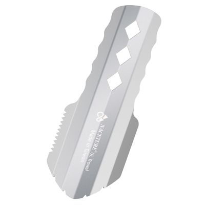 NACETURE Ultralight Backpacking Trowel Aluminum Shovel Small Potty Multitool with Longer Handle Design Essential for Hiking, Camping and Survival Bags (Silver 1 Pack)