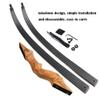 60 Inch Black Hunter Original Recurve Bow 20-60lbs Traditional Wood Longbow Right and Left Handed American Hunting Longbow for Outdoor Hunting Shooting (30 Lbs, Orange/Right Handed) view 3