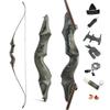 60 Inch Black Hunter Original Recurve Bow 20-60lbs Traditional Wood Longbow Right and Left Handed American Hunting Longbow for Outdoor Hunting Shooting (50 Lbs, Black/Right Handed) view 1