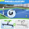 VANCL Pro Pickleball Net Portable with Wheels Deluxe Portable 22 Feet Pickleball Net for Driveway, Adjustable Nylon Net Outdoor view 2