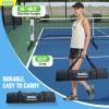 VANCL Pro Pickleball Net Portable with Wheels Deluxe Portable 22 Feet Pickleball Net for Driveway, Adjustable Nylon Net Outdoor view 3