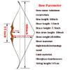 60 Inch Black Hunter Original Takedown Recurve Bow and Arrow Set 20-60lbs Traditional Wood Longbow Right and Left Handed American Hunting Longbow (45 Lbs, Orange Set/Right Handed) view 2
