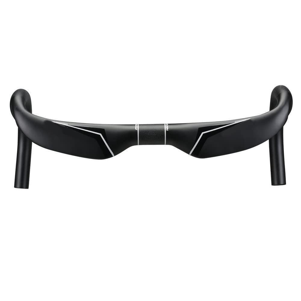 Carbon Fibre Handlebar 31.8MM 420/440/460MM Road Bike Bent Bar Carbon Road Handle Bar Bicycle Parts Racing (Color : HB-003-460MM)