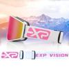 EXP VISION Parent-Child Ski Goggles Set, OTG Anti Fog 100% UV400 Protection Snow Goggles for Men & Women & Boys & Girls view 4
