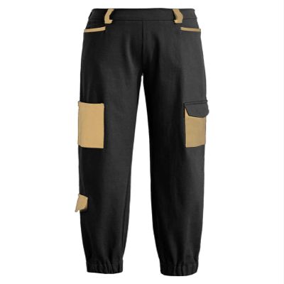 FEESHOW Kids Girls Workout Jogger Pants Sports Dance wear Loose Casual Harem Pants Trousers Sweatpants D Black 6 Years