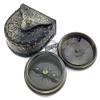 Victorian Brass Kaliedo Scope in Vintage Wooden Box + Kalvin Hughes Antique Brass Compass in Leather Case view 4