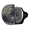 Victorian Antique Brass Desktop Magnifying Glass + Royal Navy Brass Compass in Vintage Leather Case view 2
