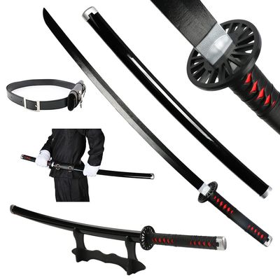 Demon Slayer Sword for Cosplay with Belt Holder Stand, 41 inches (Kamado Tanjirou_Model A)