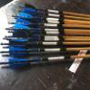 Wooden Archery Arrow for Recurve Bow Or Longbow and Compound Bow Medieval Traditional Archery with Blue Black Turkey Feather, 50-70# Spine Weight 28 Inches for Archer (Pack of 12) view 2