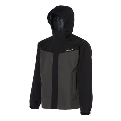 Grundns Mens Full Share Jacket | Waterproof, Breathable, Black/Grey, Small