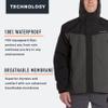 Grundns Mens Full Share Jacket | Waterproof, Breathable, Black/Grey, Small view 3
