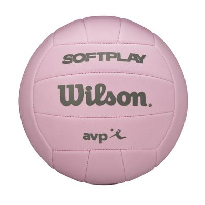 WILSON Super Soft Play Outdoor Recreation Volleyball - Official Size, Pink/Dark Pink