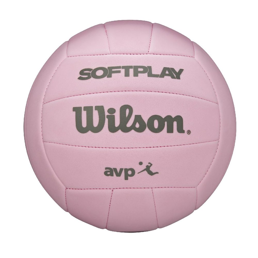 WILSON Super Soft Play Outdoor Recreation Volleyball - Official Size, Pink/Dark Pink