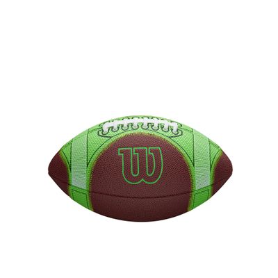 WILSON Hylite Football - Peewee Size,Brown/Green